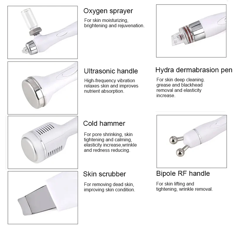 7 En 1 Aqua Peel Hydra Beauty Facial Machine diamond Microdermabrasion Skin Cleaning oxygen Jet Facial Care Machine