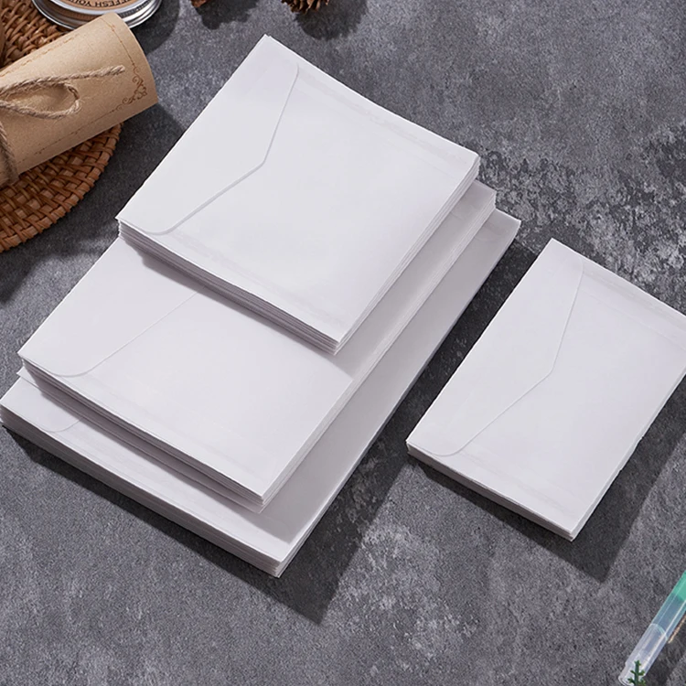 Custom Printing  Logo Clear Paper Envelope Translucent Glassine Envelope Parchment Jewelry Transparent Envelope
