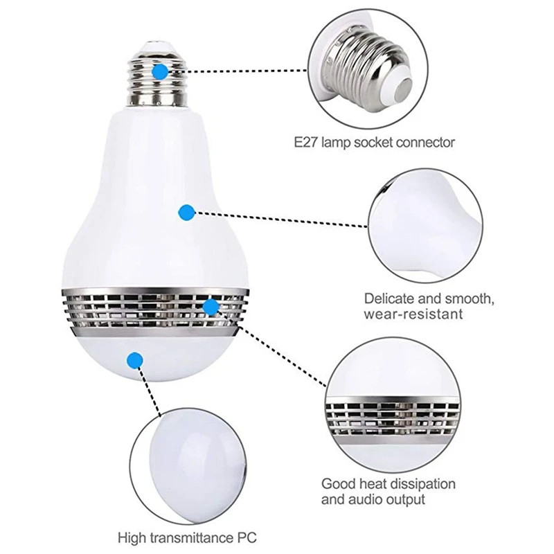 hot selling RGB LED Blue&tooth Audio Speaker 9W Music Playing Lighting Bulb blue&tooth smart music LED bulb