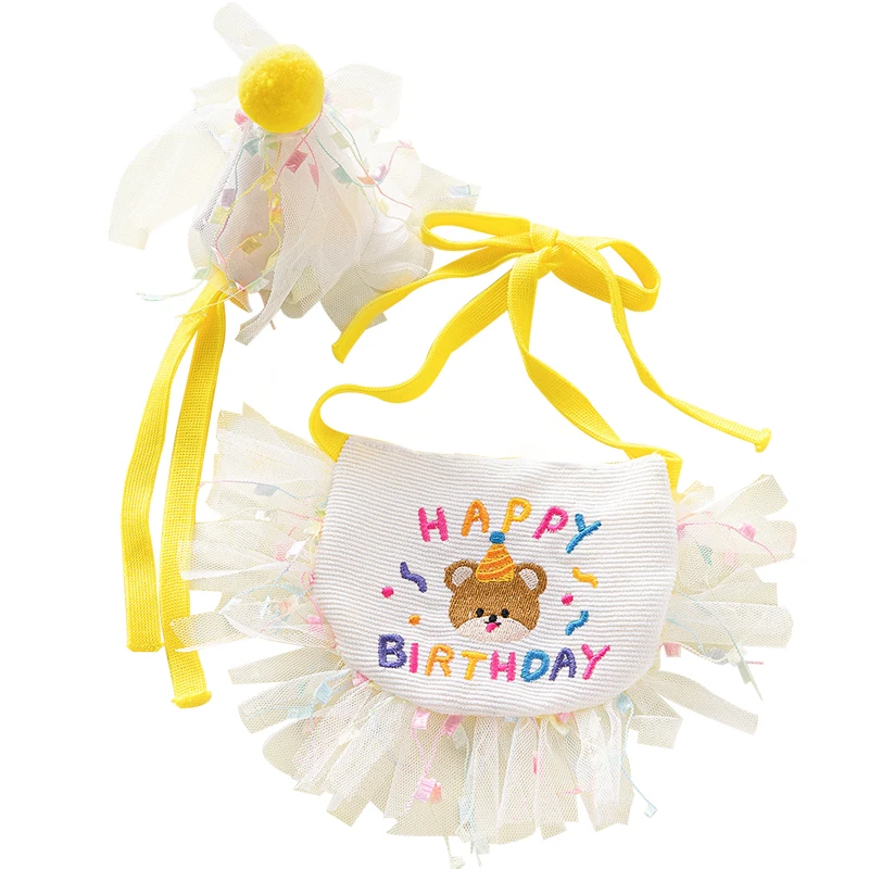 2024 Dog Birthday Party Kit Includes Bandanas Bunting Balloons Pet Apparel Accessories for Dogs