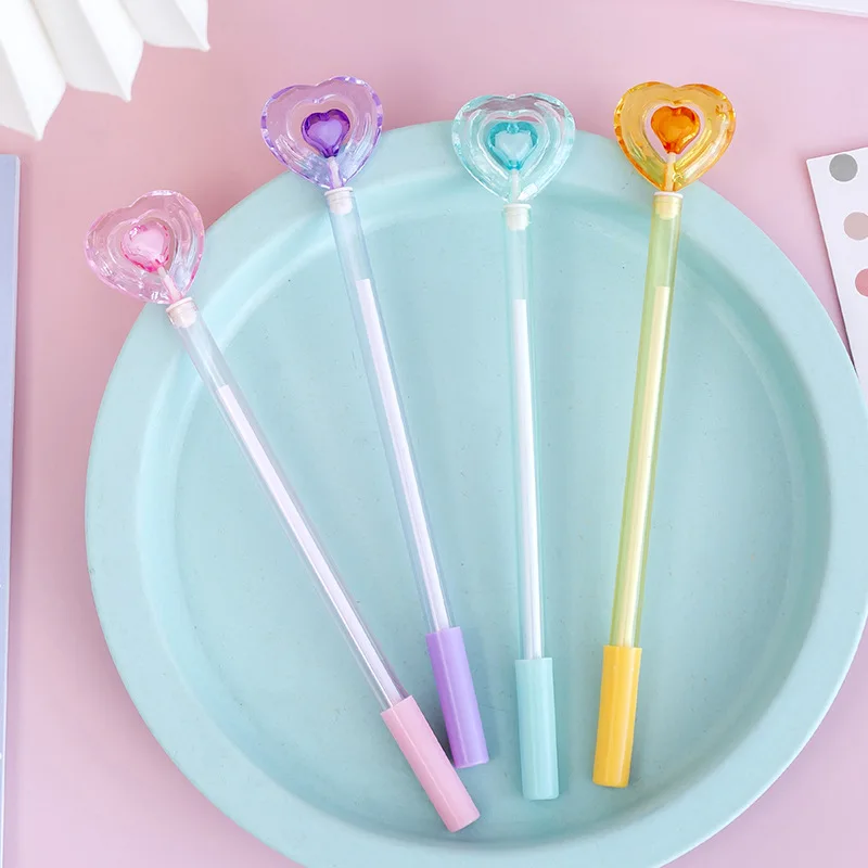 POSH DREAMS Creative crystal love transparent gel pen black 0.5mm student gift prize Christmas gift