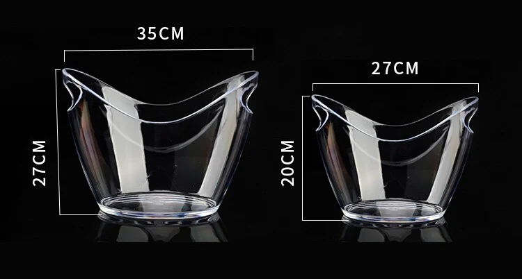 Hot selling High quality 4L 8L 12L boat shape wine beer plastic ice bucket for bar wholesale