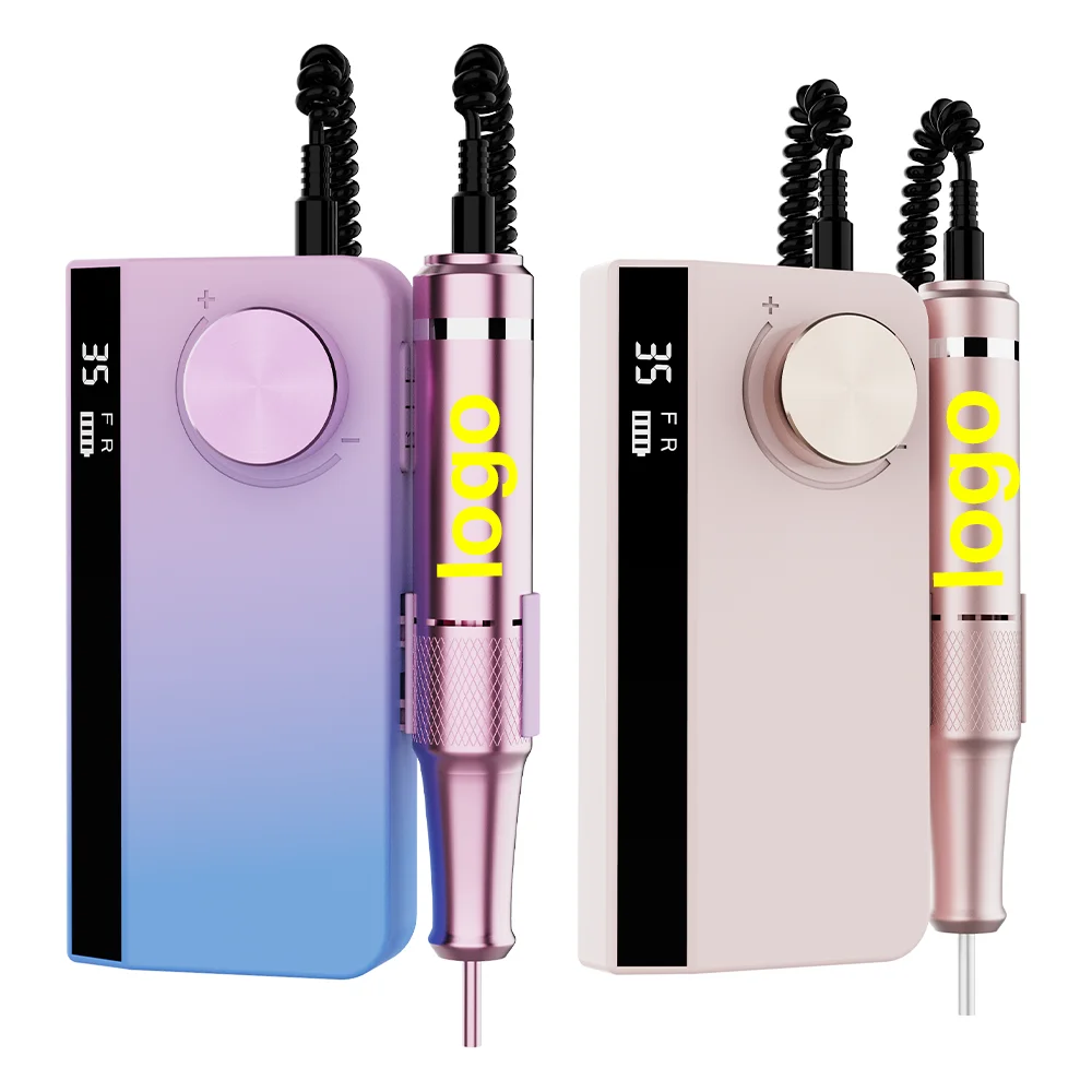 New Guaranteed Quality Custom Logo E File Hand Piece Unique Polish Removal Nail Drill Machine 35000rpm Professional