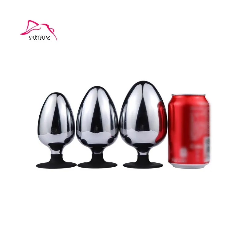 2021 Hot Selling Metal Super Large Huge Anal Butt Plug Dilator with Silicone Sucker Anchor sex toy for gay