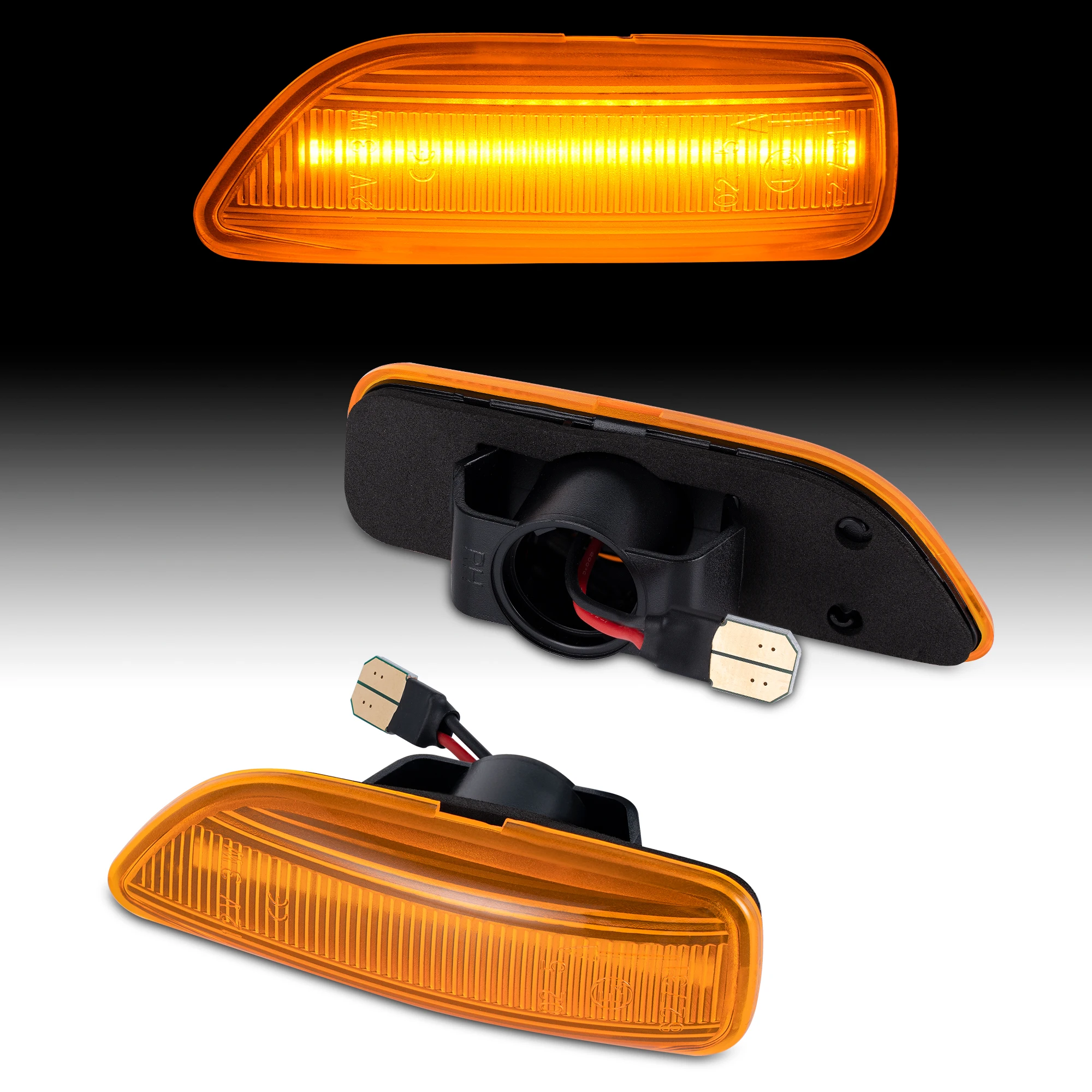 High Quality No Error Clear/Smoked/Orange Lens Sequential LED Side Marker Turn Signal Light For Volvo S60