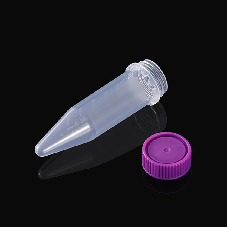 Laboratory Equipment Microtainers Sterilized 5ml Screw Cap Pointed Centrifuge Tube