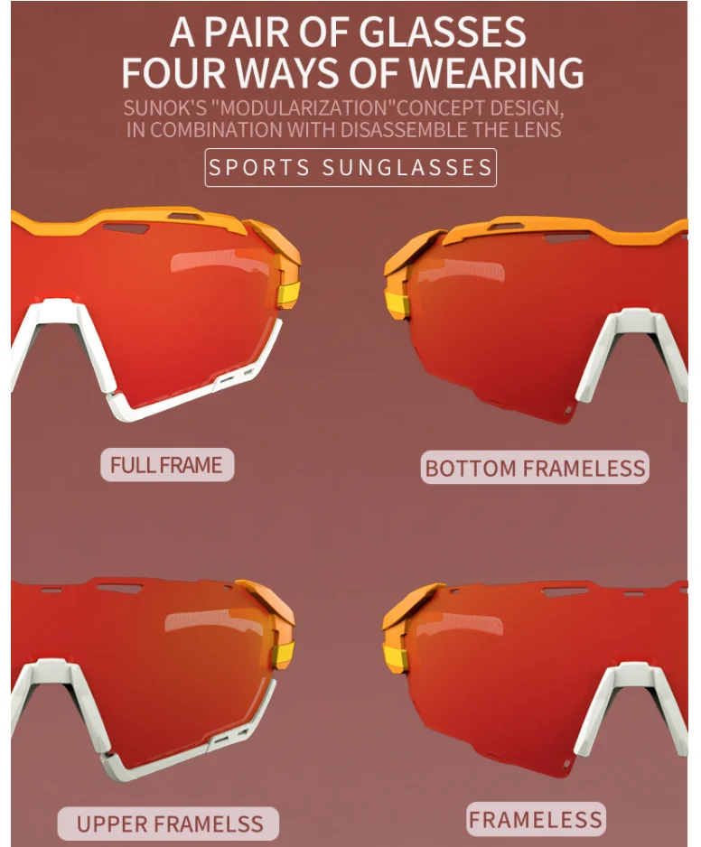 Rimless Uv 400 Polarized Mens Polarized Sport Sunglasses Custom Logo