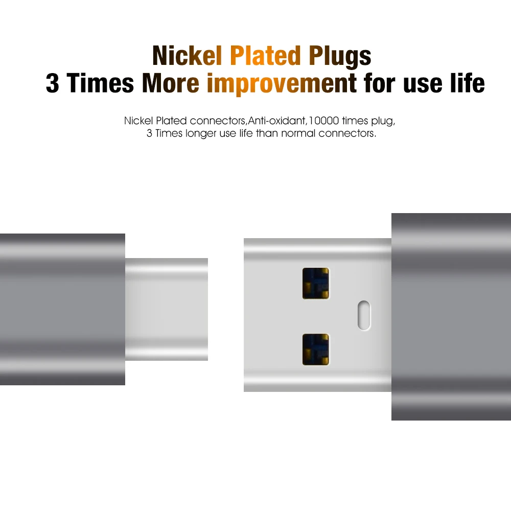 Nylon Braided Cable Usb Tipo C 3A Fast Charging Usb Type C Fast Cable 3.0 For Mobile Phone Charger Cable