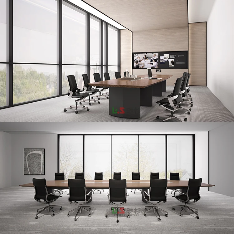 Luxury Furniture Large 18 Person Board Conference Wooden Office Meeting room table For Sale
