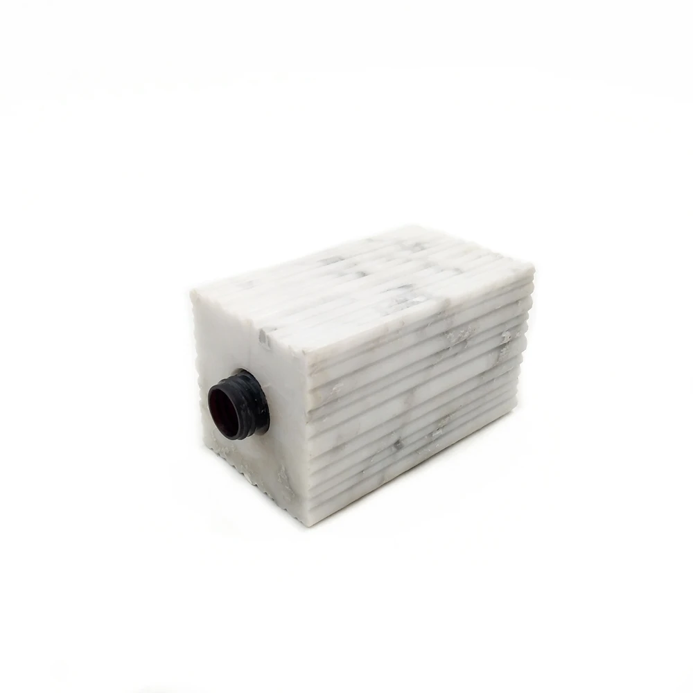 Диспенсер для мыла Nanwei Carrara, белый мрамор, квадратный