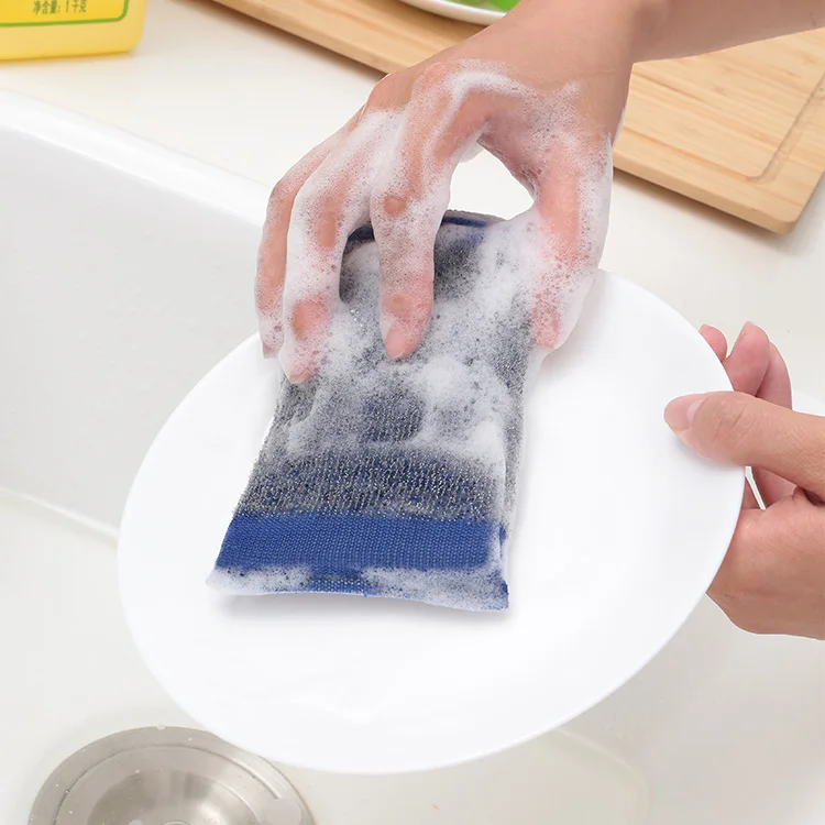 Проволочная щетка из нержавеющей стали, ткань для посуды, губка для посуды, принадлежности для очистки кухни