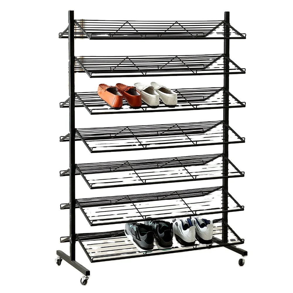 7 круглый Ланч-бокс двухсторонняя обувного магазина стойки прокатки Розничная полка для обуви