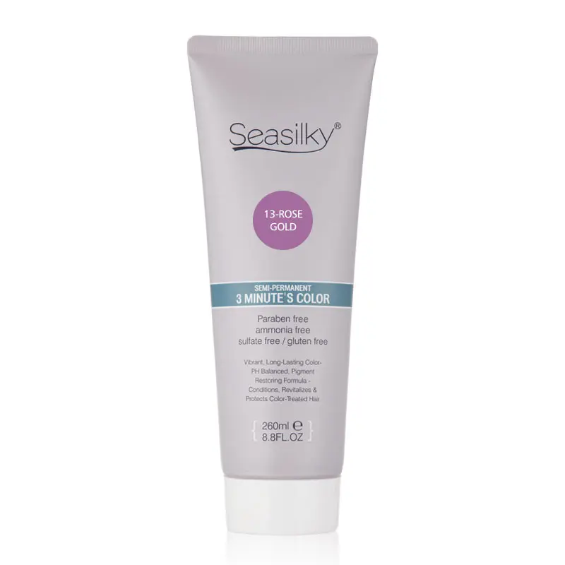 Seasilky Ammonia-Free Semi-Permanent Hair Color Temporary Dye for Pre-lightened Hair No Peroxide Required