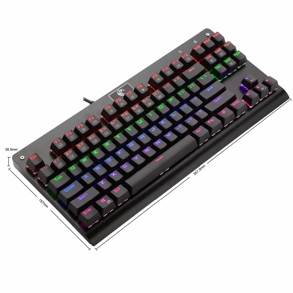  Z-77 RGB 87Key LED Backlit Wired Mechanical Professional Gaming Keyboard 87 Standard
