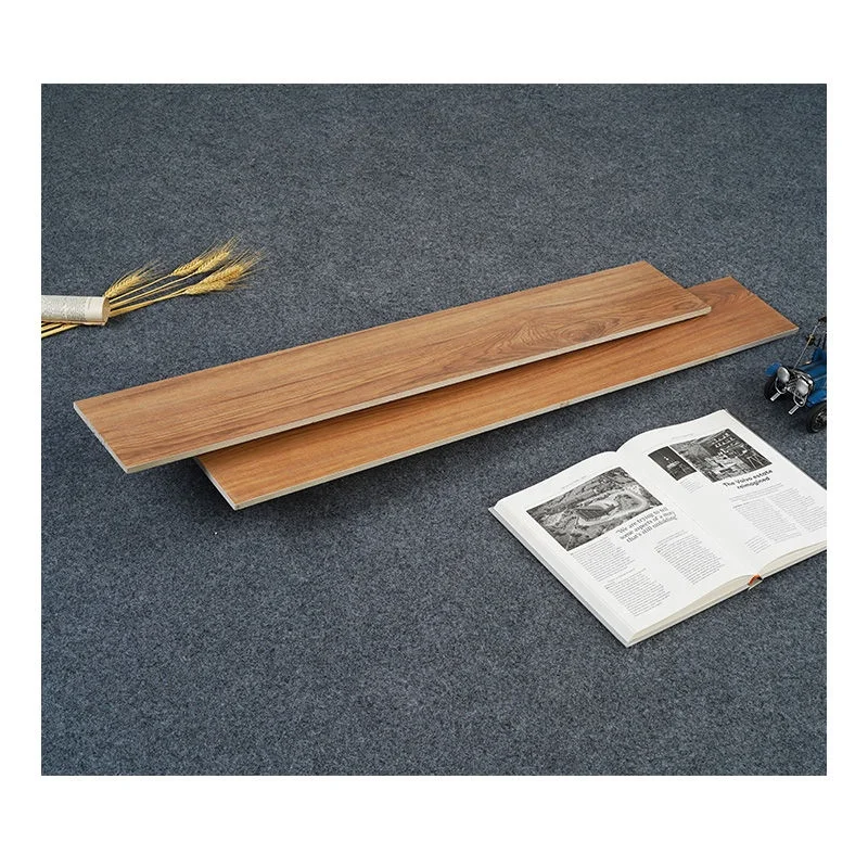 China Factory House Interior Polished Porcelain Wood Coloured Tiles For Wooden Type Floor
