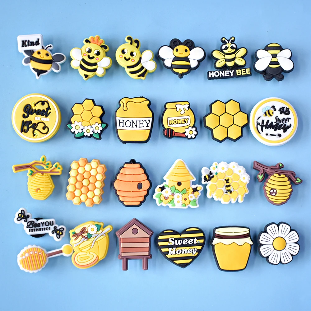Xiaoye Pvc Bee Clogs Charms Accessories Fashion Charms Clog Shoes Outdoor Cartoon Customized Personalised Shoe Charms Clog