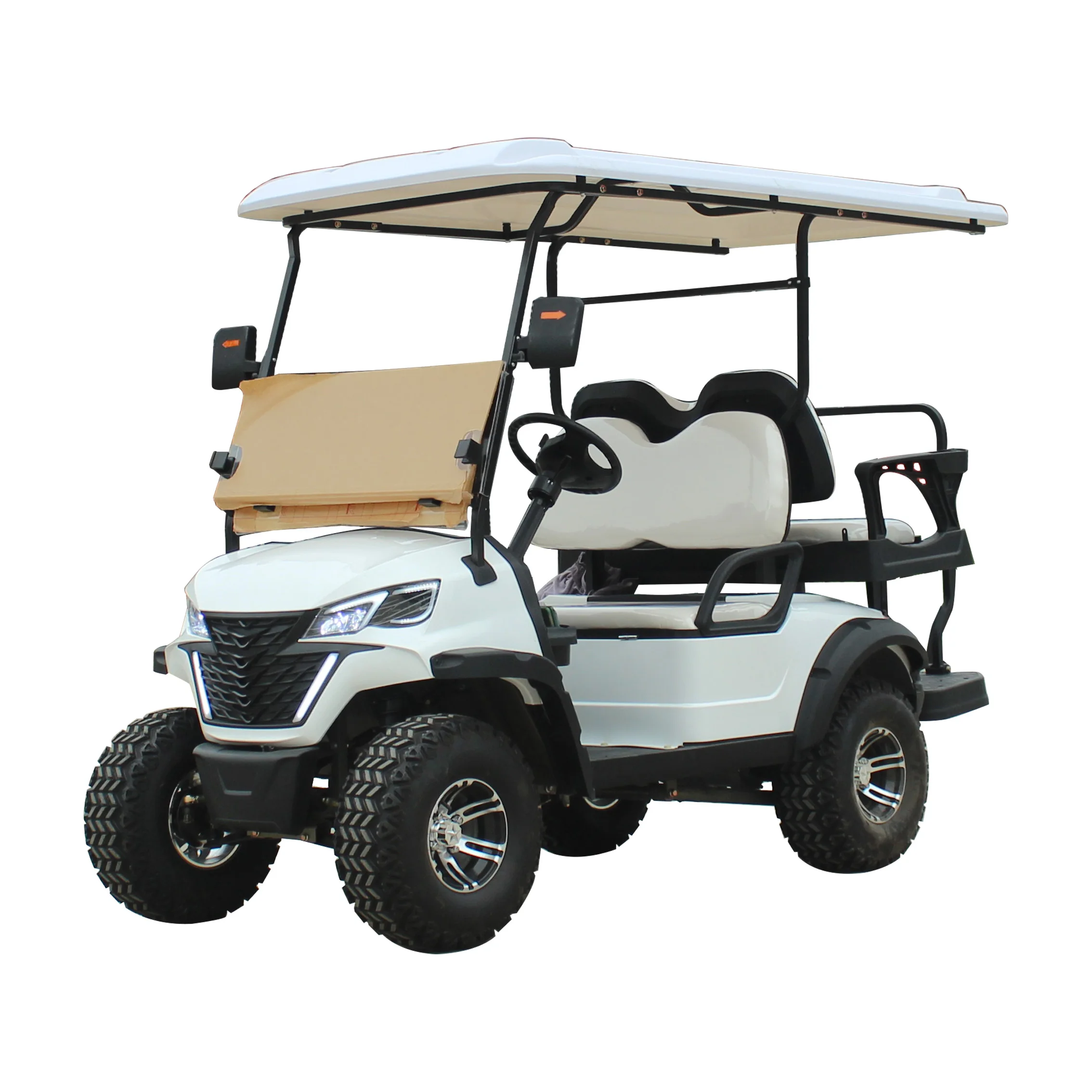 Sharefer 2+2 seat 72V Shake style Electric golf car 3.5kw Optional 4kw 5kw Daytime running lights with reversing image golf cart