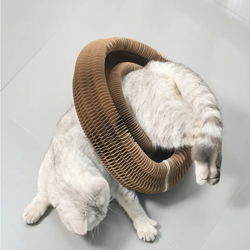 JOYPET Scratch-Resistant Corrugated Paper Cat Scratch Board with Bell Grinding Claw Climbing Frame Pet Toy