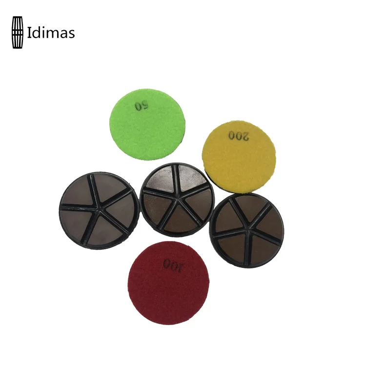 Transitional Resin Bond Dry Diamond Ceramic Polishing Pad For Concrete Floor For Werkmaster Machine