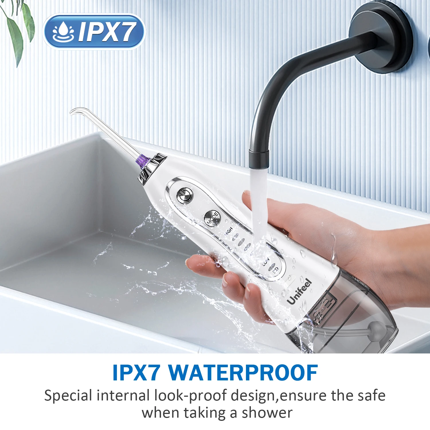 Бестселлер OEM Ipx7 5 струй аккумулятор 2500 мАч иригаторобетоп h2ofloss белый Флоссер