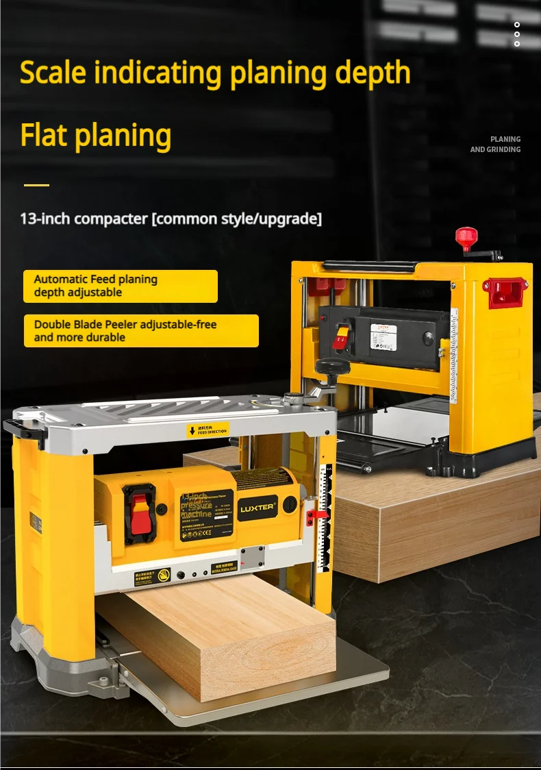 Upgraded desktop planer multifunctional automatic wood planing 13 inch woodworking planer portable electric planer