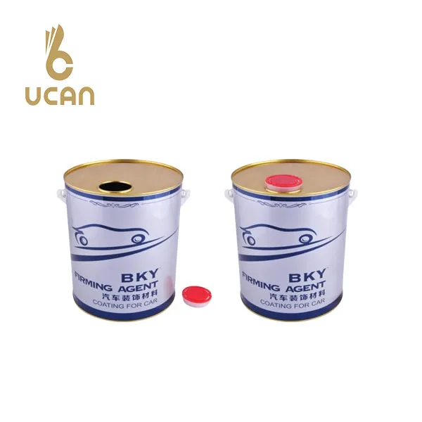 Wholesale High Quality 4L Round Empty Paint Can  Tin Container for Paint with White Color  Metal Tin Can