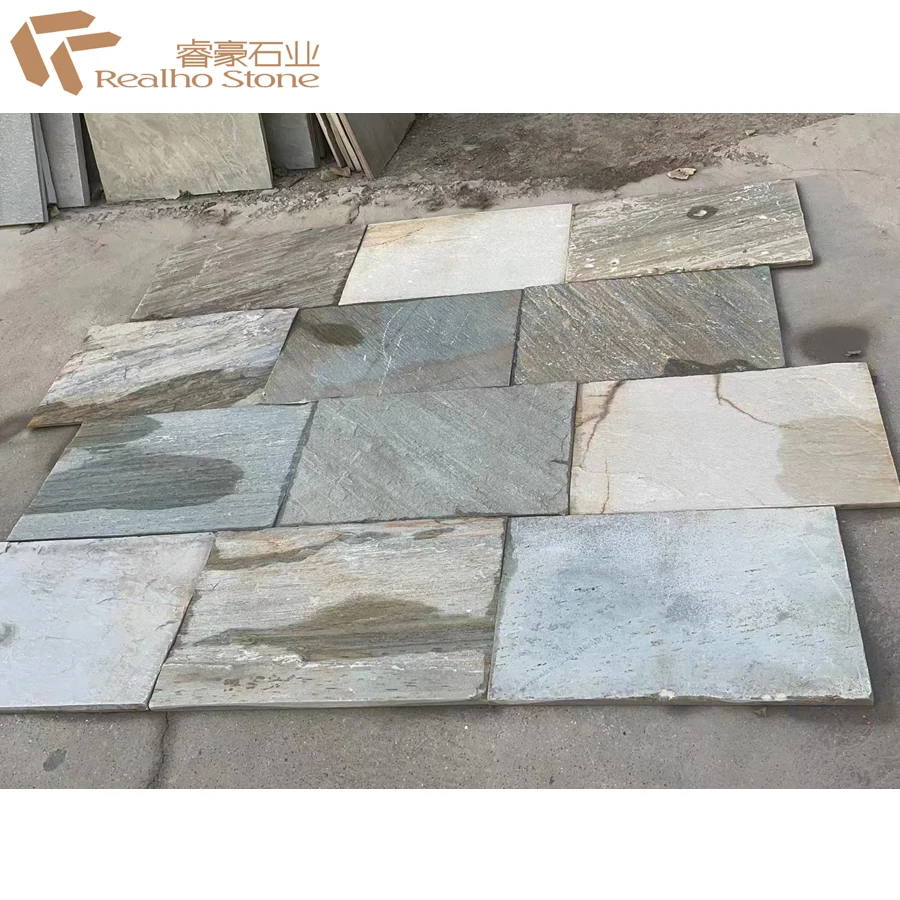 Natural Rusty Color Yellow Slate Flooring tile For Outdoor tile