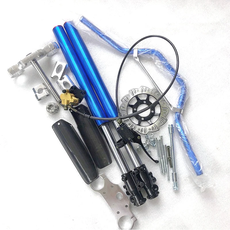 800mm Front Fork Shock Suspension with handlebar triple with brake caliper For Motocross Off-Road Style Dirt Pit Bike
