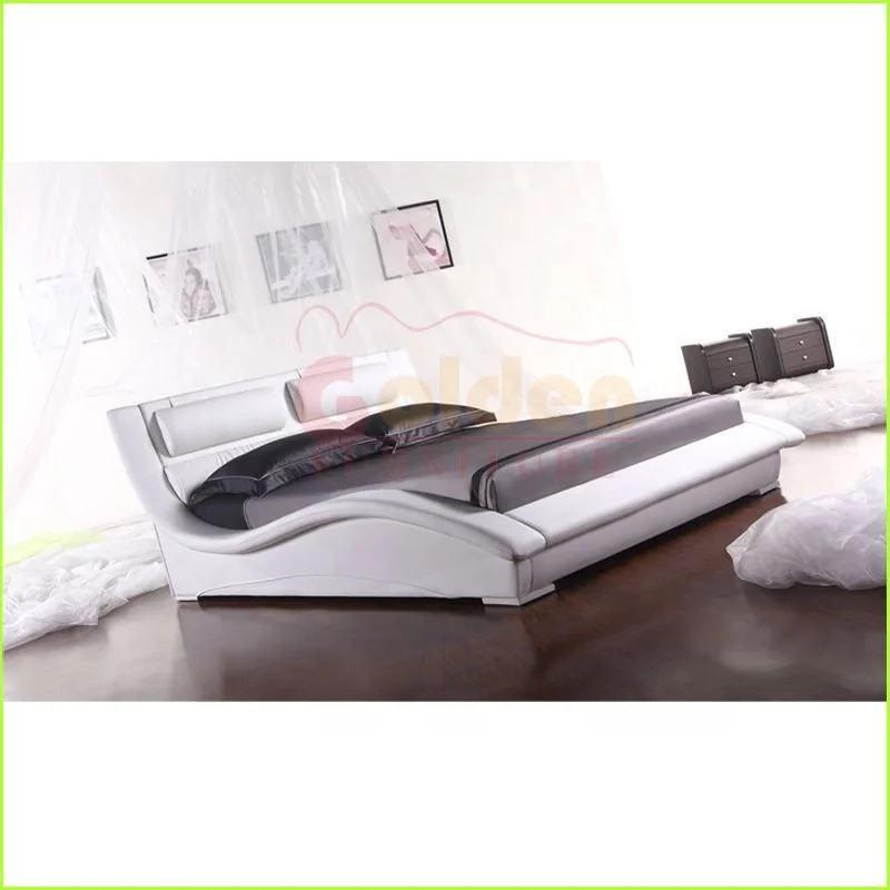 synthetic leather latest design bed white leather king bed frame bedroom bed