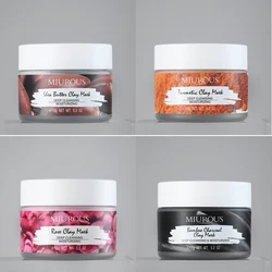 BAWEI Organic Deep Cleansing Pore Anti Acne Blackhead Remove Bamboo Charcoal Green Tea Purifying Vitamin C Mud Clay Mask