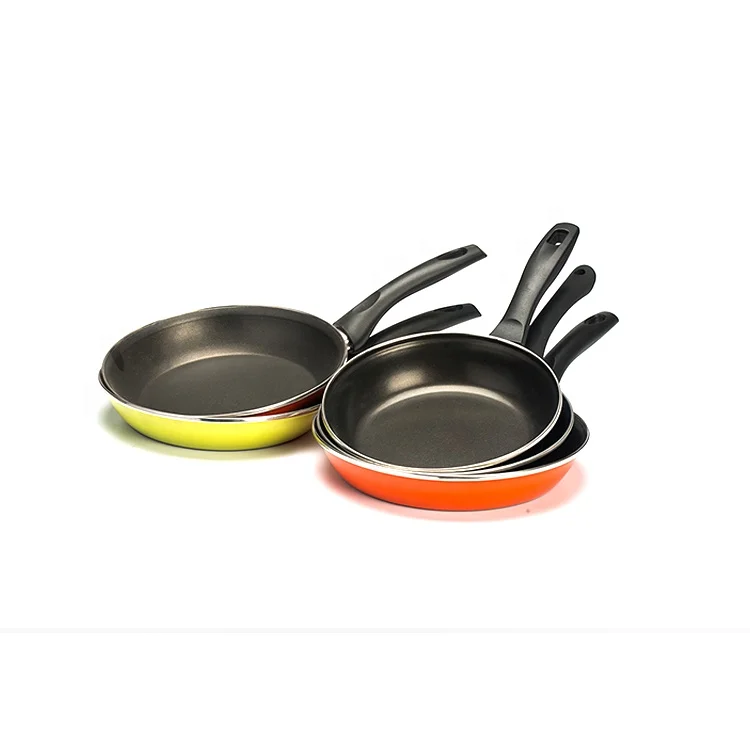 Best Selling Kitchen Popular 22cm Non Stick Enamel Fry Pan Enamelware