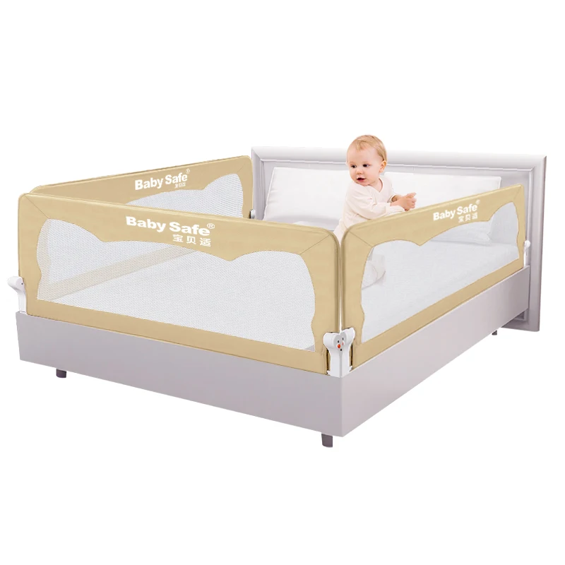 Folding bed rail barrier Baby Safety King Bed Frame Rails Guard Protection Fence