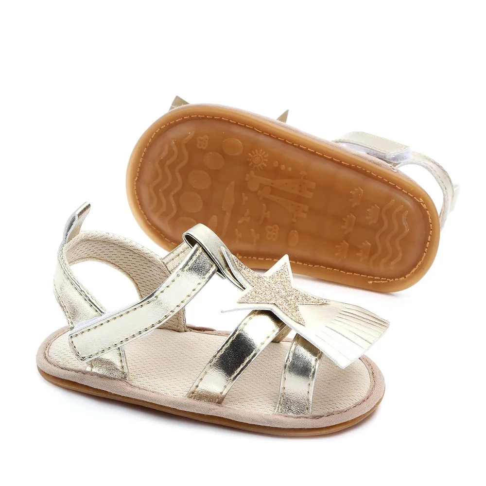 2024 hot-selling New Design wholesale High Quality Cool Summer baby girl and boy rubber soft sole PU Leather  Baby sandals shoes