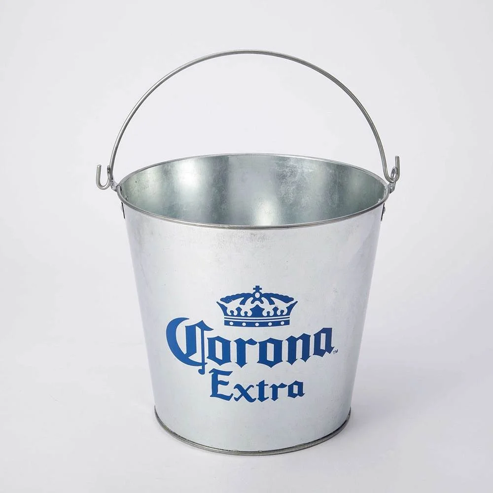 High quality party champagne small double wall ice drum wine drum barell galvanized bucket with handle for your choose
