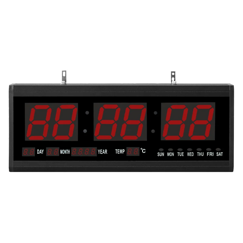 CHEETIE CP044 Month Day Week Display LED Wall  Large Screen Digital Calendar Clock with Temperature