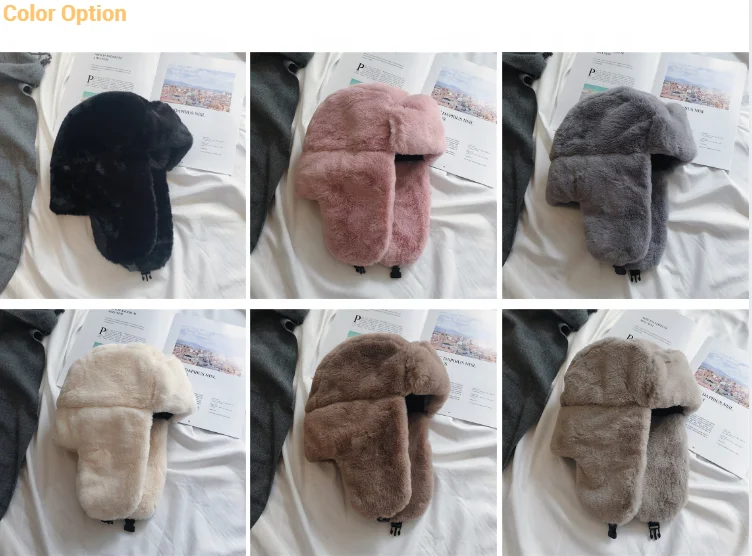 Adults Winter Cozy Plush Ushanka Russian Hat Windproof Full Hood Earflap Hat Warm Cold Proof Ski Hunting Cycling Trapper Hats