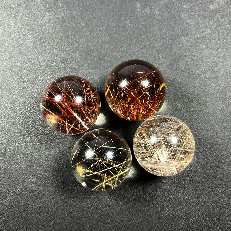 Natural Rutilated Quartz sphere crystal ball healing stone golden rutilated quartz ball for fengshui decoration