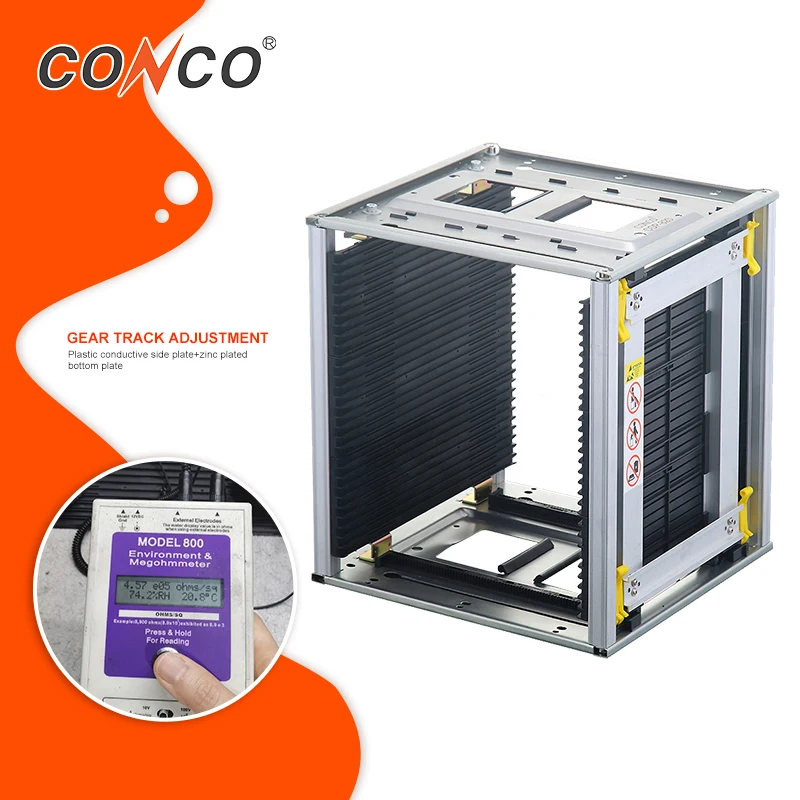 Custom Logo 535*460*570mm Adjustable SMT ESD Magazine Rack For PCB Storage