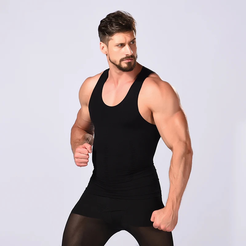 New Design Bodywear Mens Slimming Bodyshaper Compression Tank Top Slim Fit Undershirt Shapewear Body Shaper