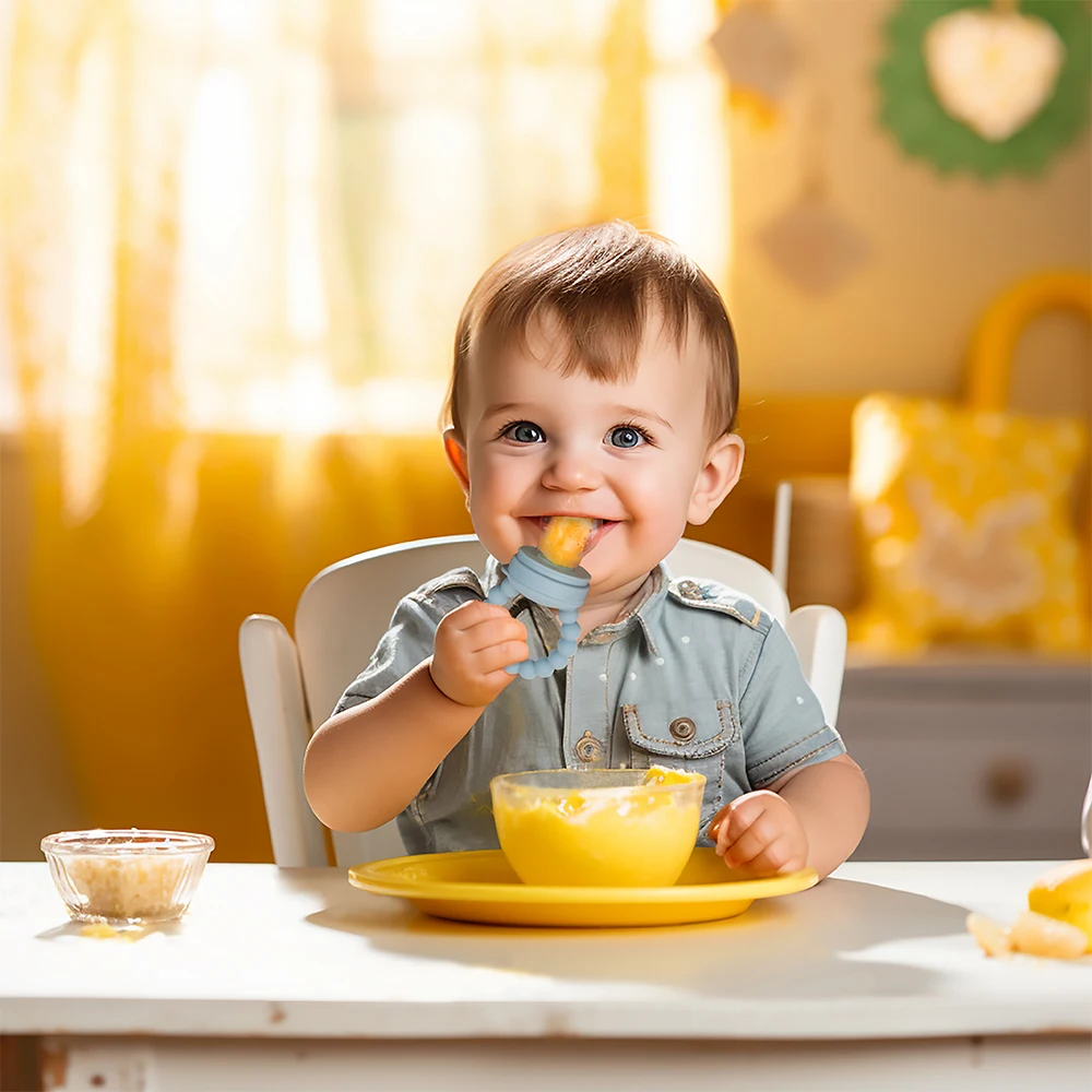 Hot Selling Baby Fruit Feeder Pacifier Set Silicone Teether Toy for Babies Fresh Fruit Food Feeder Pacifier