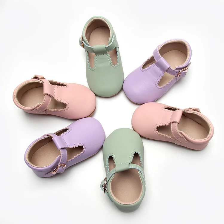 BABYHAPPY New Fashion  Girl Toddler Dress Shoes  T-bar Newborn Prewalker Anti-slip Toddler Baby Girl Shoes