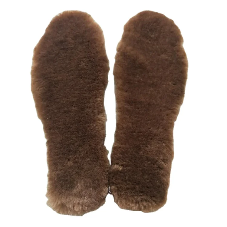 Natural Sheepskin Insoles Shearling Snow Boots Shoe Pad Cashmere Thermal Real Fur Wool Adult Children Winter Shoes Warm Oversize