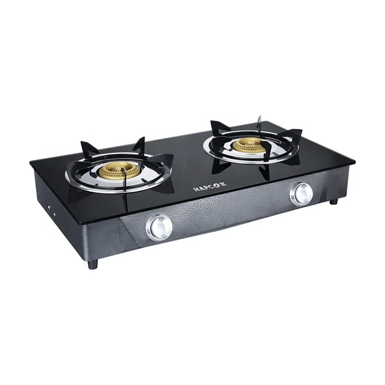 Factory wholesale Superior Quality Exquisite Structure Table Tempered Glass 2 Burner Gas Stove