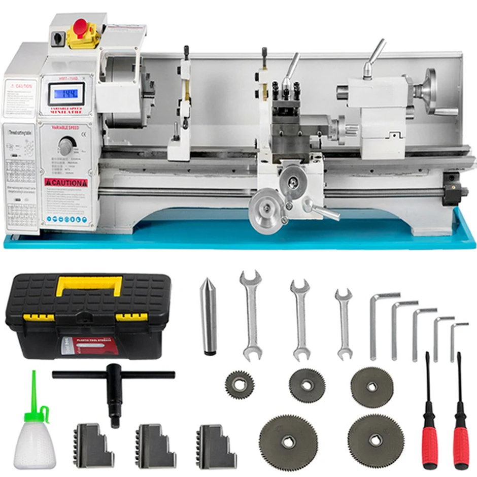 China semi automatic 750W precision metal turning precision manual mini lathe machine