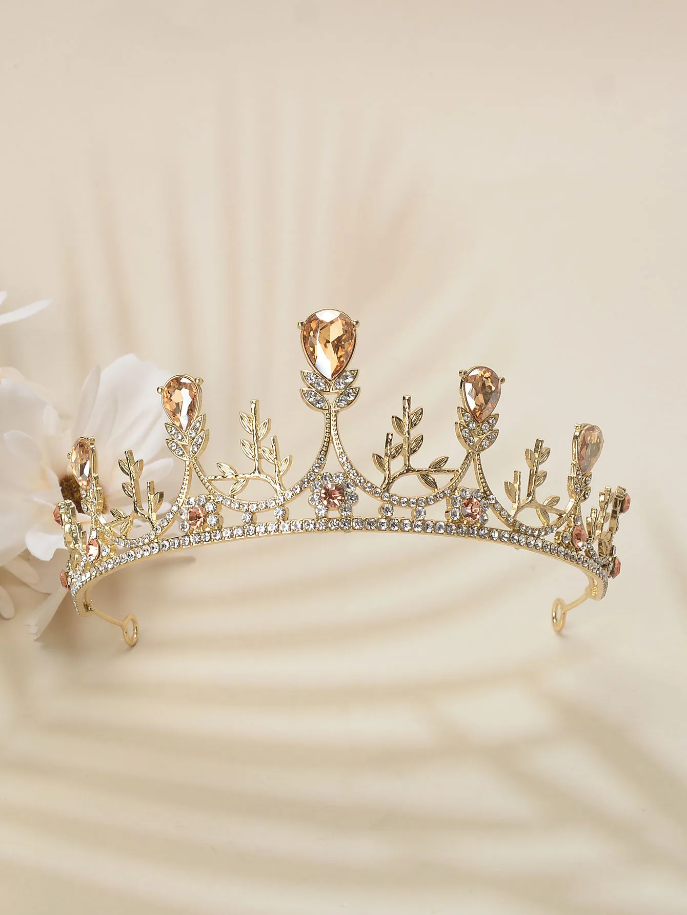 New arrival princess elegant metal hair accessories baroque tiara bride crown for party