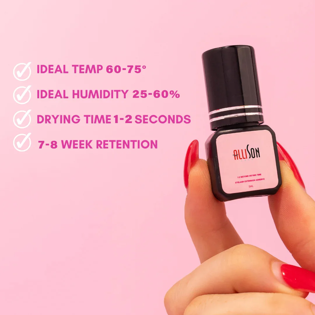 Allison Custom Private Label 0.5 Sec Individual Lash Extension Glue Adhesive Eyelashes Glue Waterproof Eyelash Glue