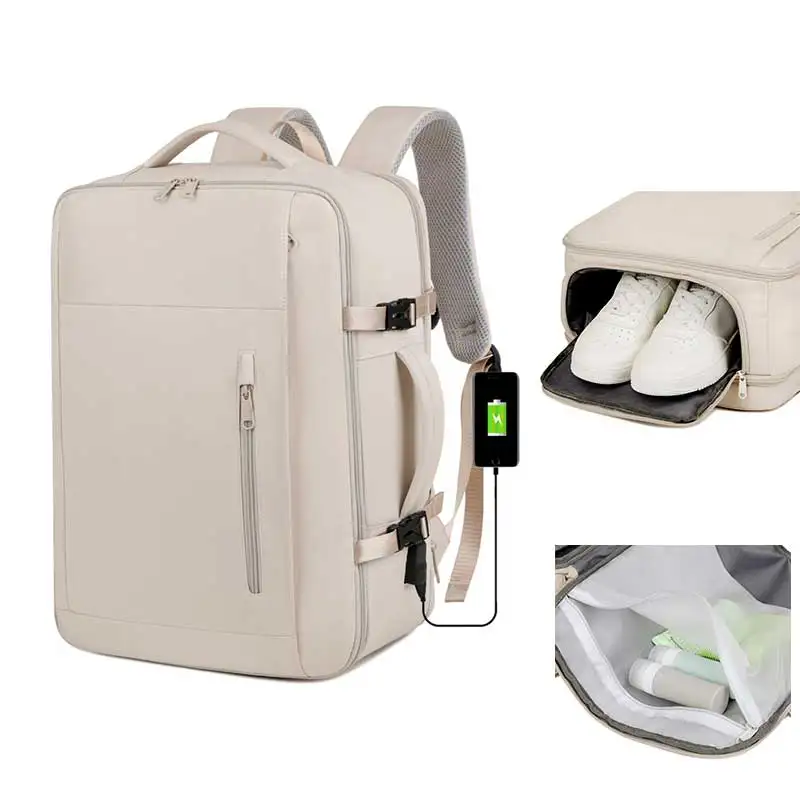Multifunctional for traveling 14 inch computer wholesales other leather capacity university student backpack laptop suppliers