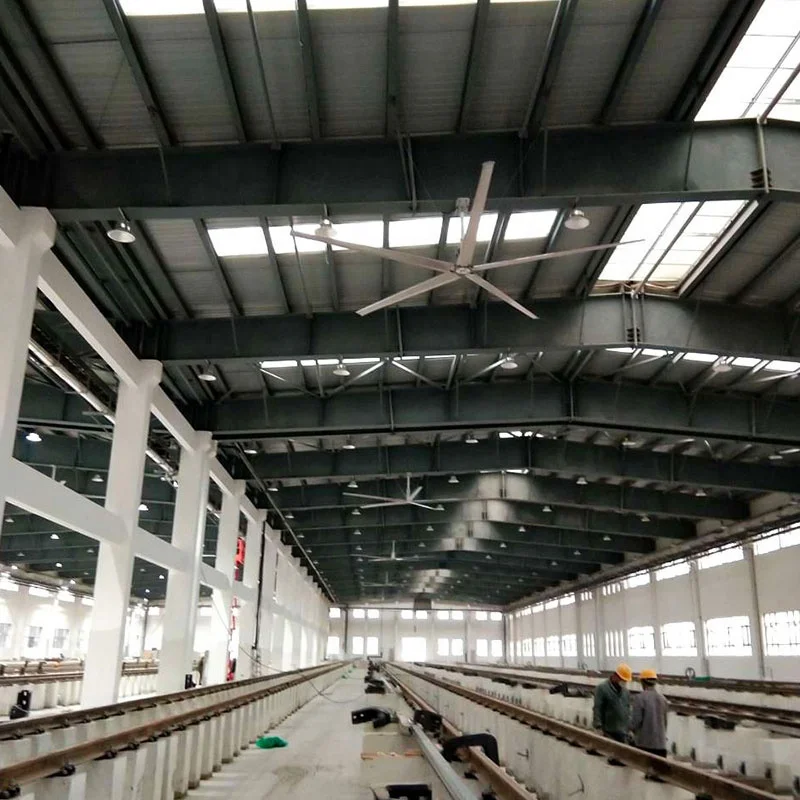  Большой энергосберегающий вентилятор HVLS 24 фута 7 3 м большой промышленный потолочный для гаражной