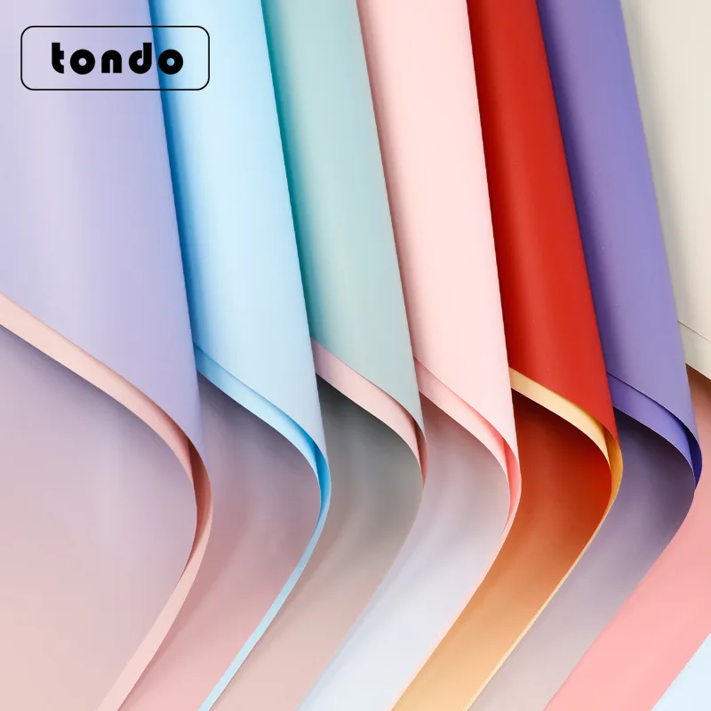 Tondo 58x50cm flower gift wrapping paper double-sided glorious youth graduated color wrapping paper bouquet packaging materials