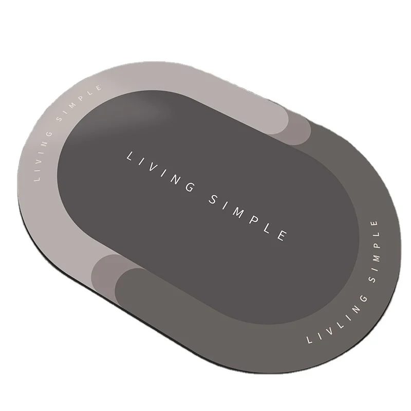 Bathroom Water Absorbent Rubber Door Mats Diatom Mud Floor Mat Kitchen Carpet Anti Slip Diatomite Bath Mat